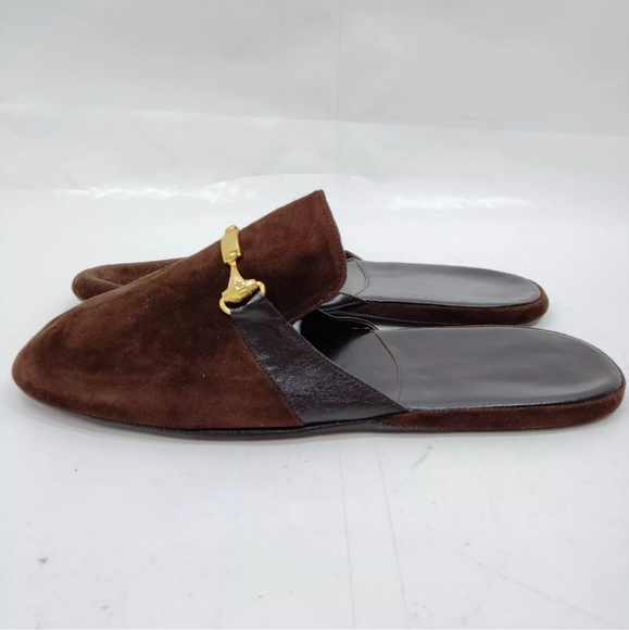 GUCCI SANDALS MEN BROWN̈ SUEDE/ CLUTCH CANVAS/SUEDE - Picture 7 of 9